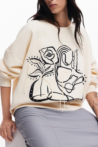 Felpa regular - Beige