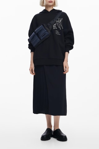 Maglia con cappuccio Bambi Disney - Nero