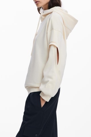 Felpa con cappuccio - Beige