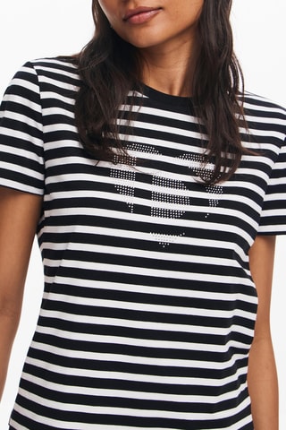 T-shirt slim - Nero e bianco