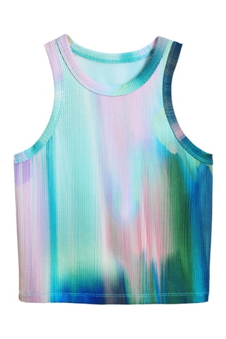 Crop top dip and dye - Azzurro