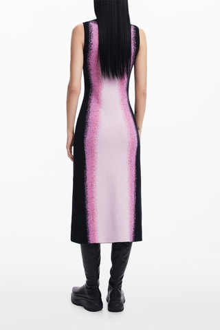 Abito taglio dritto - Nero e rosa