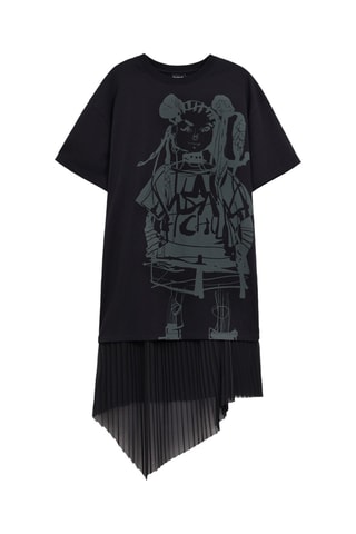 Abito effetto trompe-l'œil oversize - Nero