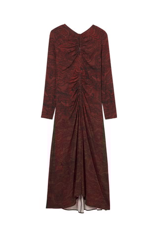 Abito midi - Rosso mattone