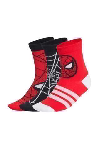 3 paires de chaussettes Spider-Man Avengers Marvel - Noir et rouge