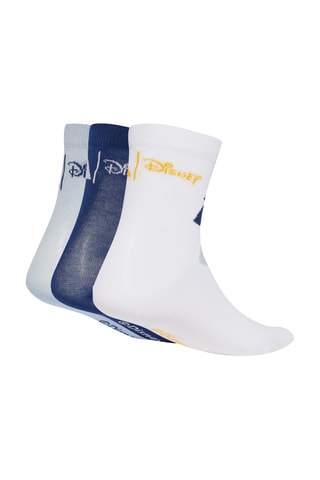 3 paires de chaussettes Mickey et Donald Disney - Blanc et bleu