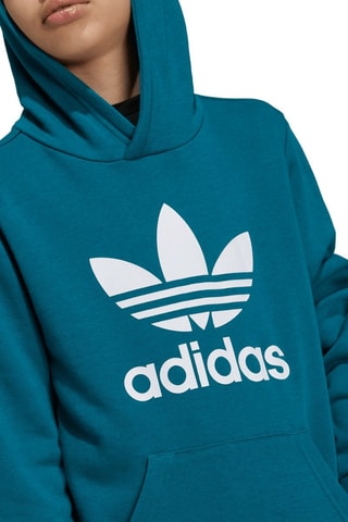 Sweat à capuche - Bleu canard et blanc - Adidas