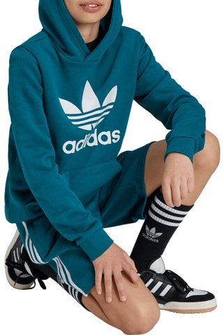 Sweat à capuche - Bleu canard et blanc - Adidas