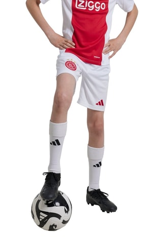 Short de football Ajax Amsterdam - Blanc et bordeaux - Adidas