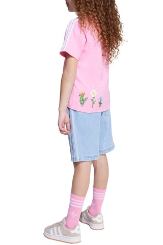 T-shirt et short en jean - Rose et ciel