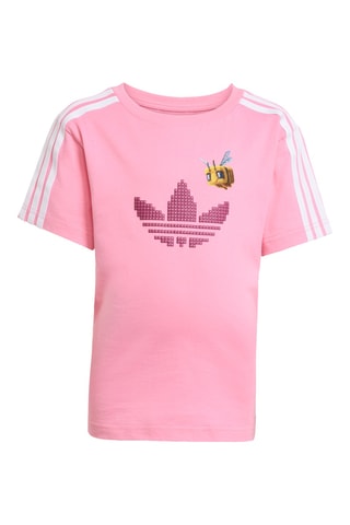 T-shirt et short en jean - Rose et ciel