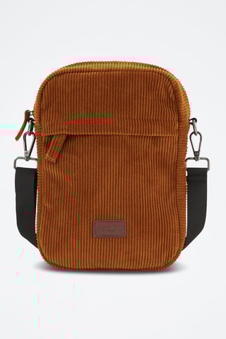 Pasta a tiracolo em veludo - Camel