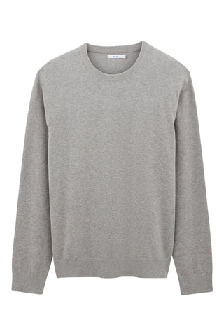 Maglia in cotone bio - Grigio melange