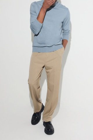 Maglia in cotone bio - Celeste