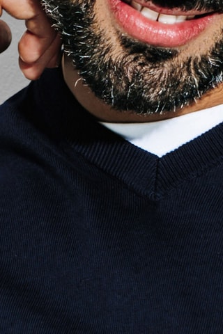 Maglia in cotone bio - Navy