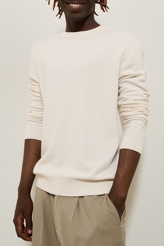 Maglia in lana merino e cashmere - Ecrù