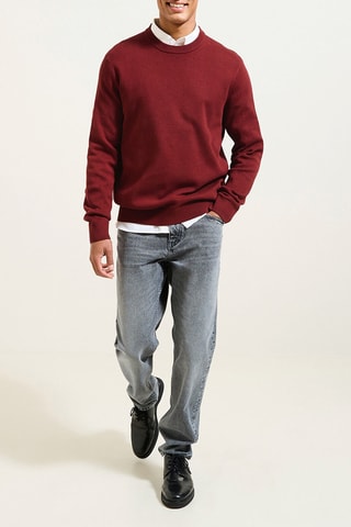 Maglia in cotone bio - Bordeaux