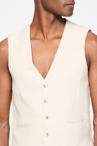 Gilet da completo in lino - Ecrù