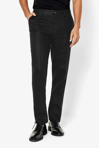 Pantaloni in lino - Nero