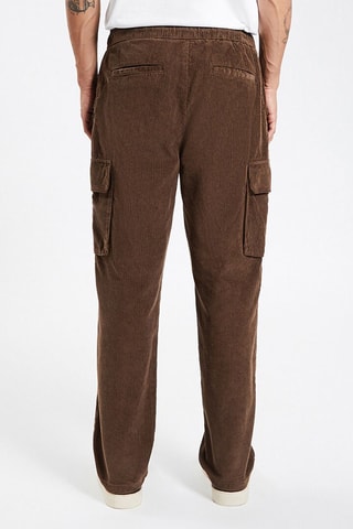 Pantalon droit en velours - Marron