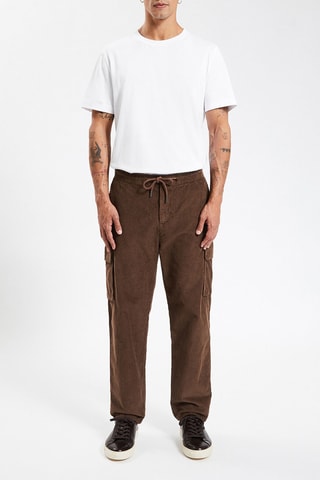 Pantalon droit en velours - Marron