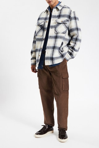 Pantalon droit en velours - Marron