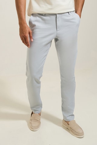Chino slim en coton biologique - Gris clair