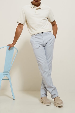 Chino slim en coton biologique - Gris clair