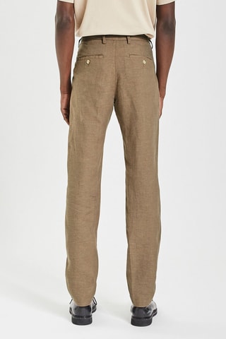 Pantalon slim en lin - Beige