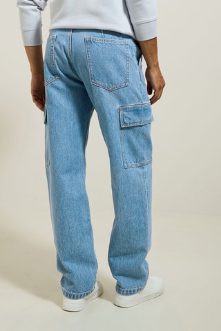 Jeans cargo - Blu chiaro - Lunghezza 34