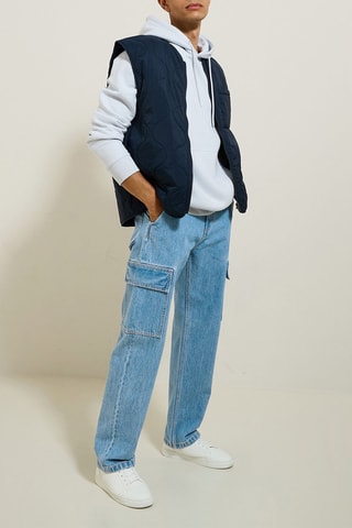 Jeans cargo - Blu chiaro - Lunghezza 34