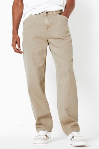 Jeans loose. - Beige