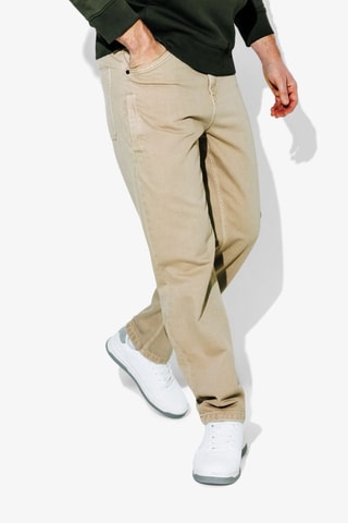 Jeans loose. - Beige