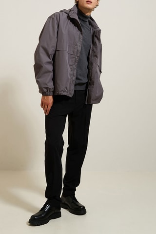 Giacca a vento con cappuccio - Grigio