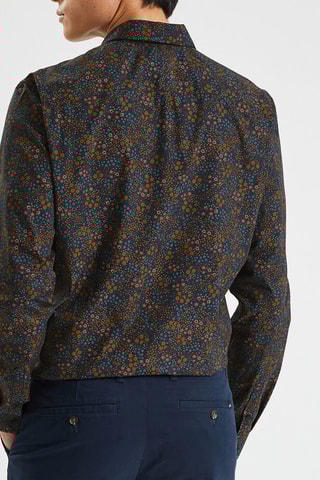 Camicia slim in cotone bio - Blu