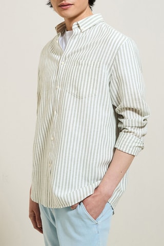 Camicia regular - Verde chiaro