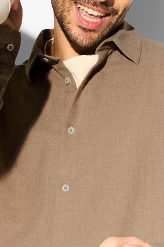 Camicia regular - Beige