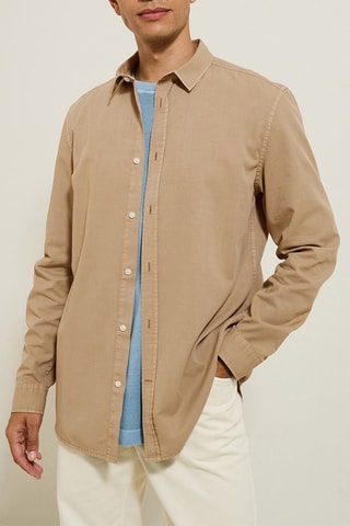 Camicia regular - Beige