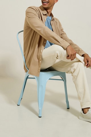 Camicia regular - Beige