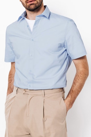 Camicia slim  - Celeste