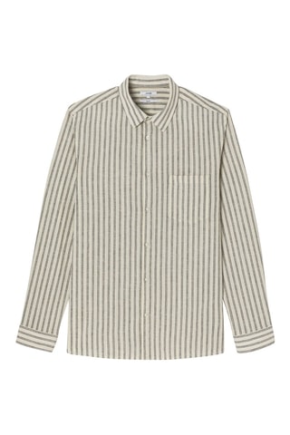 Camicia regular in lino - Beige