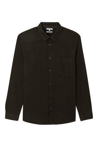 Camicia regular in lino - Kaki