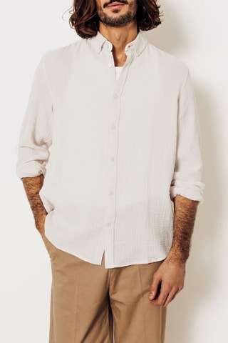 Camicia regular - Bianco