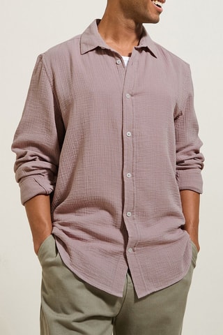 Camicia regular - Rosa antico