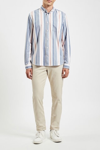 Camicia slim in cotone bio - Navy