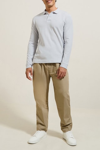 Polo regular in cotone bio - Grigio chiaro