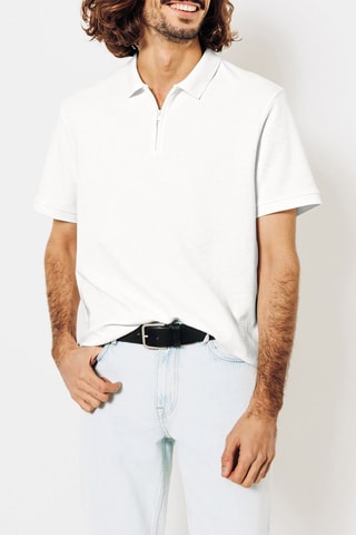 Polo regular in cotone bio - Bianco