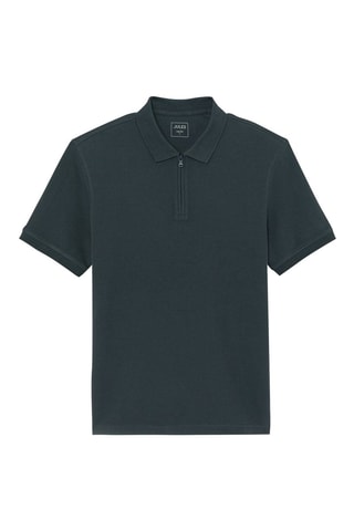 Polo regular in cotone bio - Verde scuro