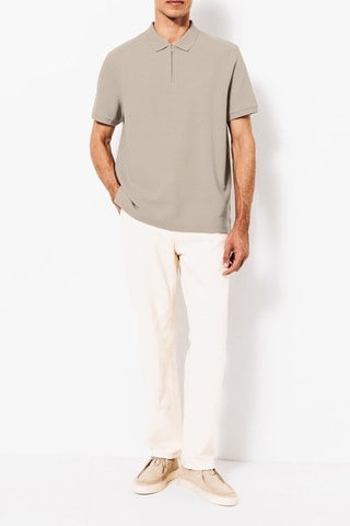 Polo regular in cotone bio - Grigio chiaro