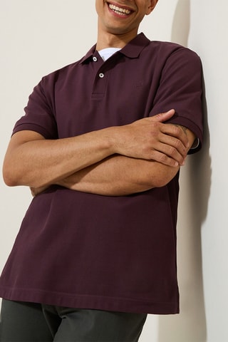 Polo regular in cotone bio - Bordeaux